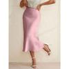 Women's Spring New Slim Fit Solid Color Cover Buttock Fishtail Mid Length Skirt