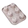 Bakeley 6-Piece Canel? Nonstick Cake Baking Mold (Champagne Gold)