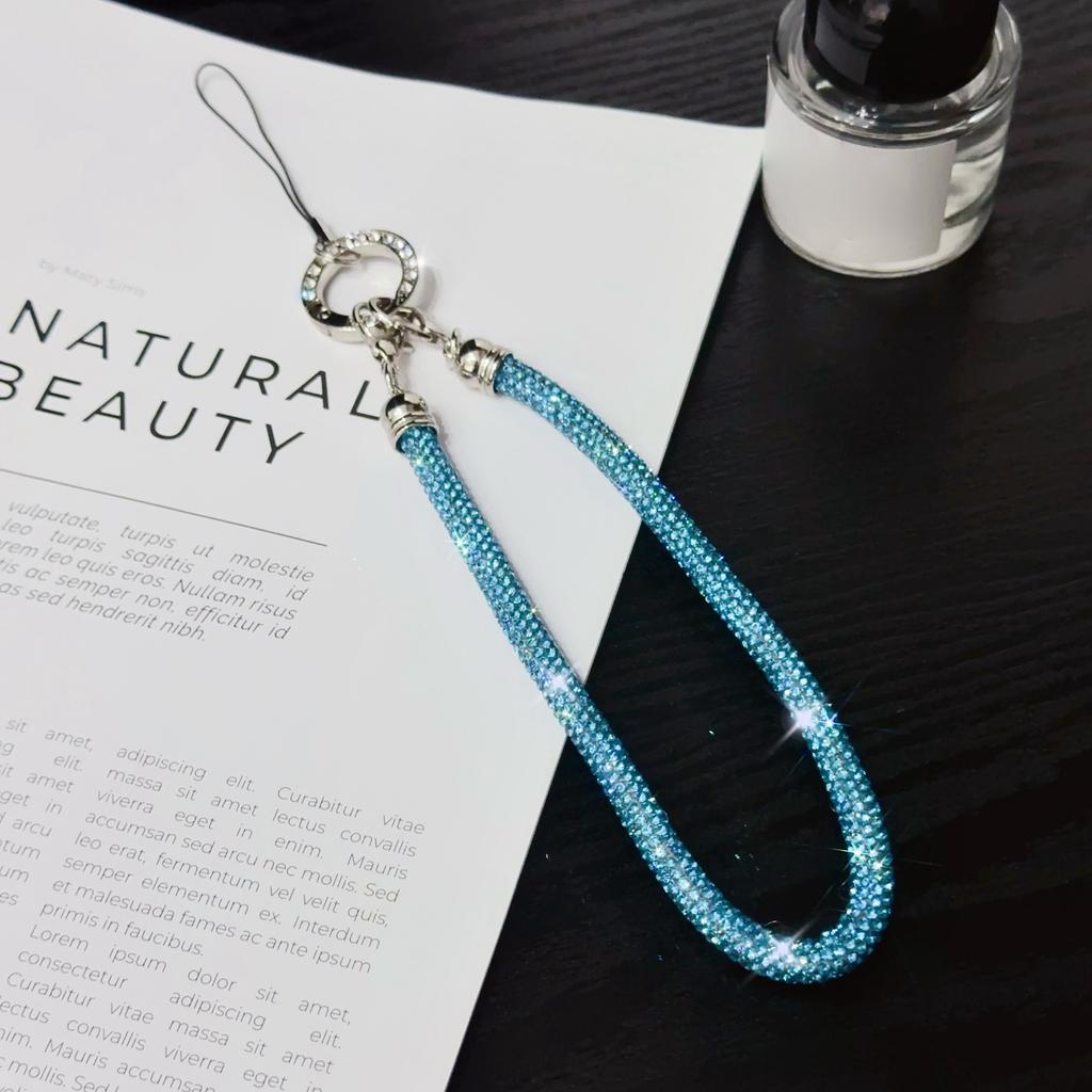 Phone Wrist Strap Shiny Rhinestone Decor Hand Strap Lanyard,Length: 25cm