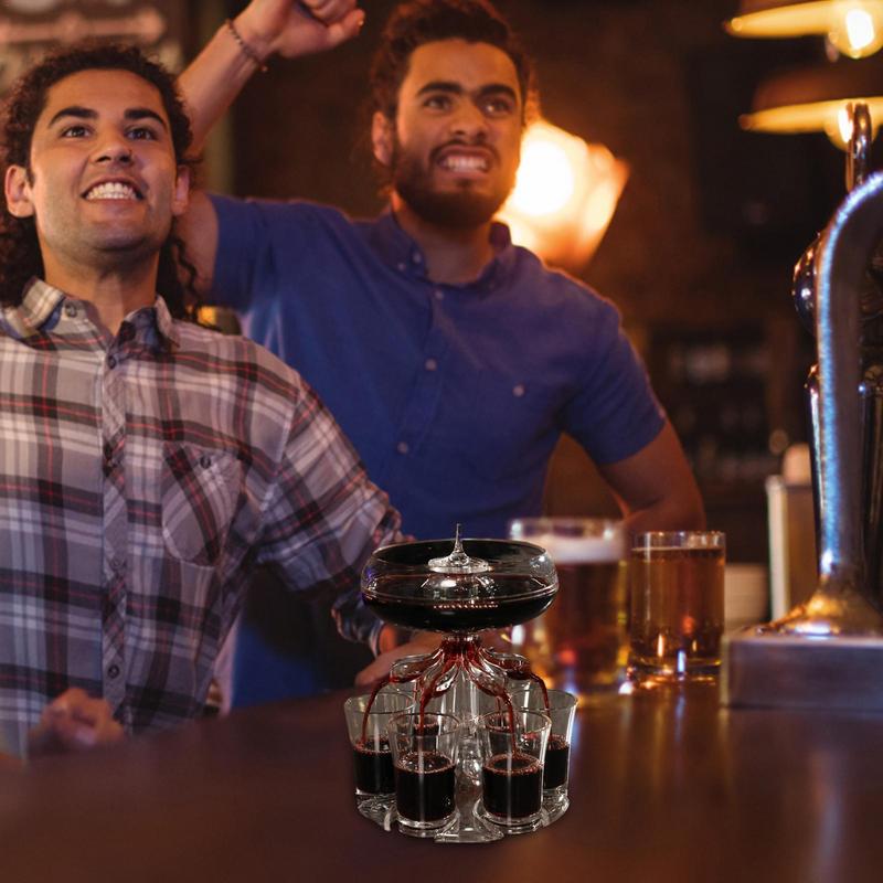 6 Shot Glass Dispenser And Holder Cocktail Dispenser Acrylic Shot Dispenser Whisky Beer Drinks Drinking Tools Wine Pourer