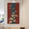 Chinese Style Plum Blossom Painting Decoration Poster Red Crowned Crane Giraffe Light Luxury Poster For Corridor Home Decor