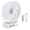 Clip On Fan USB Rechargeable 3 Speeds 2H 4H 6H Timer 720 Degree Rotatable Small Desktop Fan for
