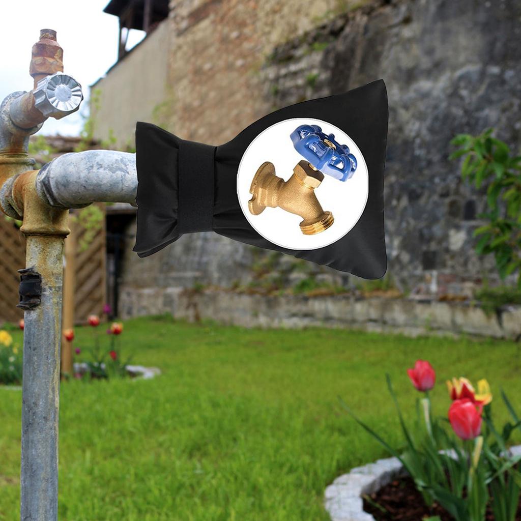 Чехлы для уличных смесителей на зиму, утолщенные носки для наружных садовых смесителей для защиты от холода, изолированные крышки для смесителей многоразового использования, упаковка из 4 штук, черные