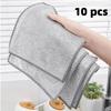 10 шт. Чистящие средства Проволочные тряпки для мытья посуды Антипригарные Салфетки из серебряной проволоки Кухня