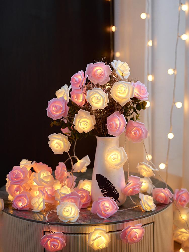 520 Valentine's Day Rose String Lights for Indoor & Girl's Room Decoration Atmosphere
