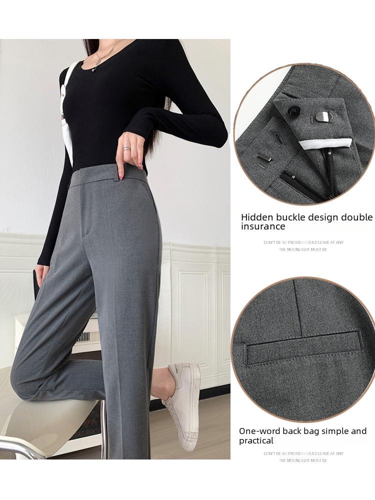 Women's High-Waist TR Suit Pants - Slim, Straight, Smart Casual for Spring To Autumn