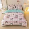 Hello Kitty Duvet Cover Bedding Set Duvet Cover with Pillowcase Single King Queen Twin Size Home Textile Children Bedroom Decor