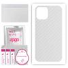 apgo Protective Skin Sticker for the Back Compatible with Apple iPhone 12 Pro Max, Wrap Film, Foil, Vinyl - Pattern Transparent Carbon