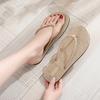 Straw Flip-flops Fashionable Outer Wear Seaside Slippers Women's Flat Bottom Home Casual Flip-flops Women's Sandals