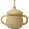 TGM Infant Platinum Silicone Pumpkin Jar Straw Cup 200ml, Beige, 1 Pc.