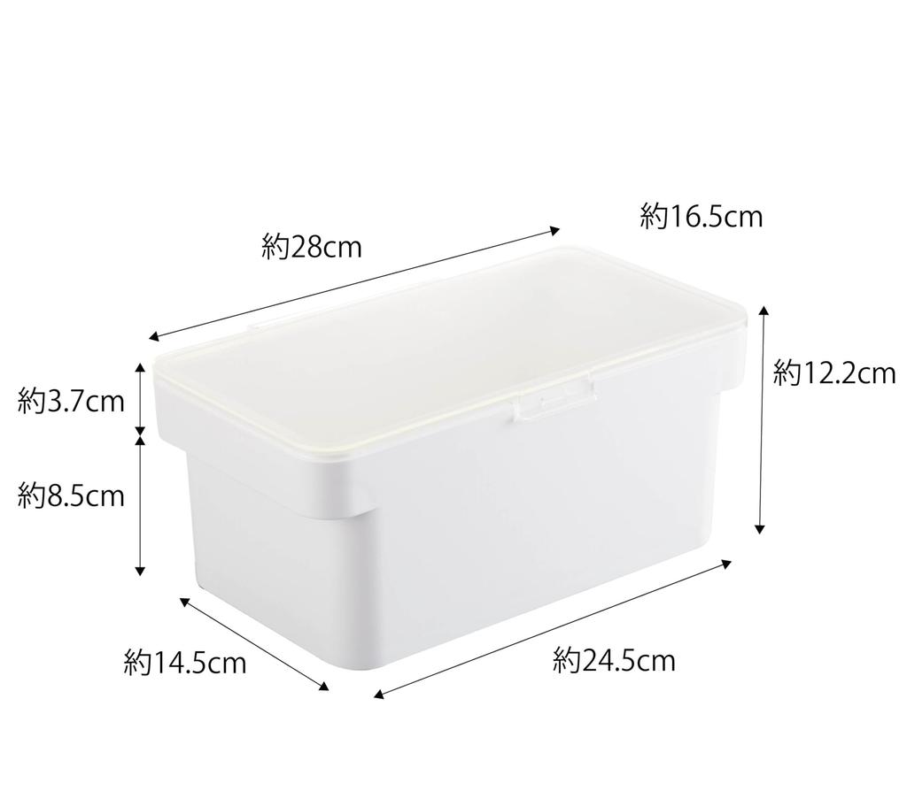 Yamazaki Tower Airtight Pet Food Storage with Measuring W28 X X Model 5609 Container, 1.5kg Capacity, Cup, White, Approx. D16.5 H12.2cm (Lid Open