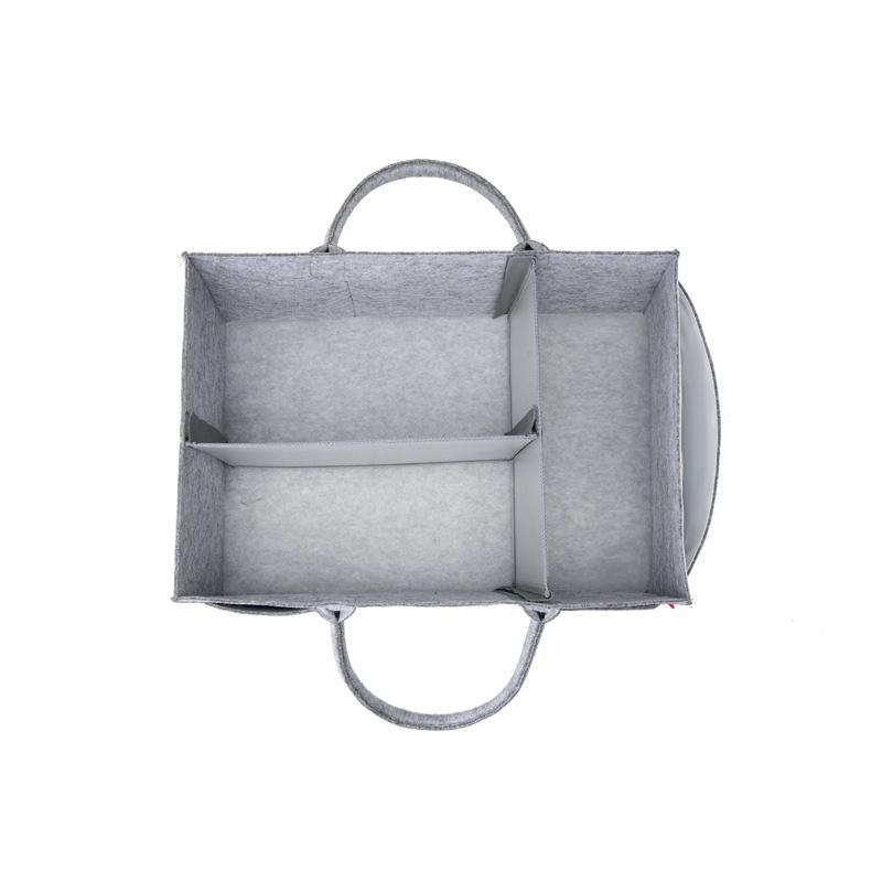 Travel Portable Mommy Bag Multifunctional Diaper Storage Bag Felt Cloth Storage Basket for Baby Suppily Diaper Organizer
