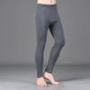Men Winter Long Johns Great Elasticity Soft Pure Color High Waist Thick Warm Open Crotch Slim Fit Skinny Casual Plus Size Ankle Banded Length