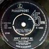7inch Record CILLA BLACK - Don't Answer Me R5463 Parlophone 1966 UK Pop Used