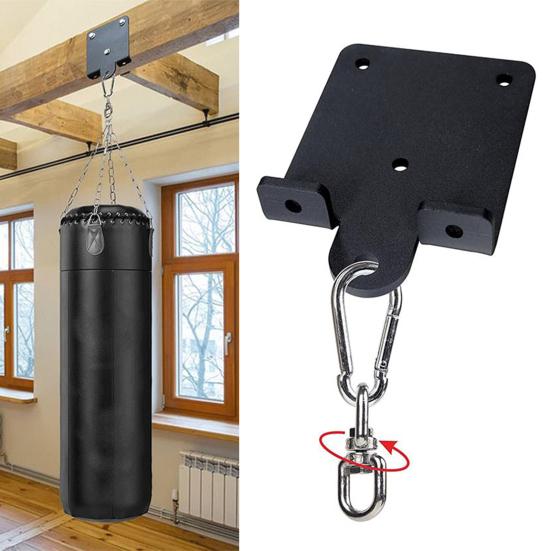Heavy Punching Boxing Bag Hanger Wall-Mounted Hook Rustproof Strong Load-bearing 360-Degree Rotation Wall Ceiling Mount Wood Beam Hook Kit