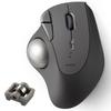 Elecom Wireless Trackball Mouse Bluetooth IST Series 5 Buttons Thumb Operation Bearing Support Windows Mac Chromebook Black M-IT11BRABK