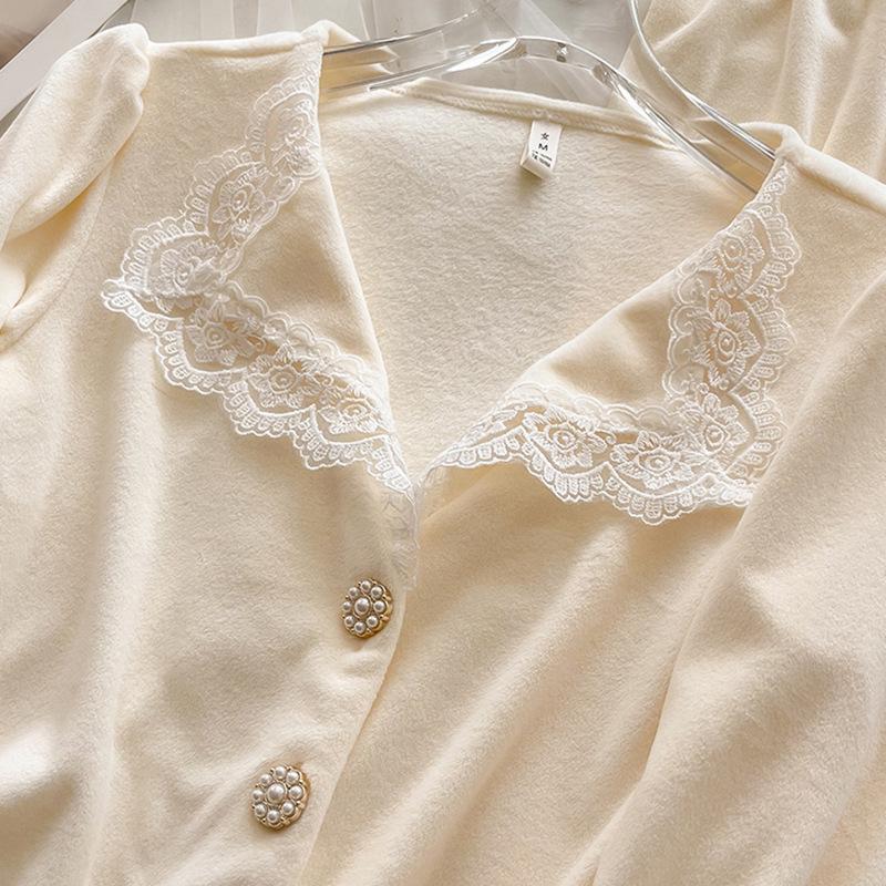 Women's Autumn/Winter Fleece Pajama Set – Cozy, Lightweight, Double-Sided, Wear Outdoor Homewear