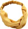 Natural Color Turban 6 Colors Hair Band Hair Accessory Free Women's (Yellow) [Item]