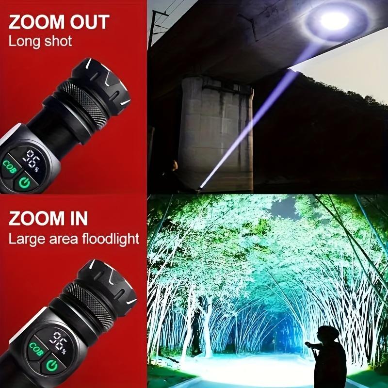 Ultra Bright LED Flashlight COB, Aluminum Alloy Headlight, Long Battery Life, Suitable for Outdoor Hiking, Hunting, Camping, Gifts
