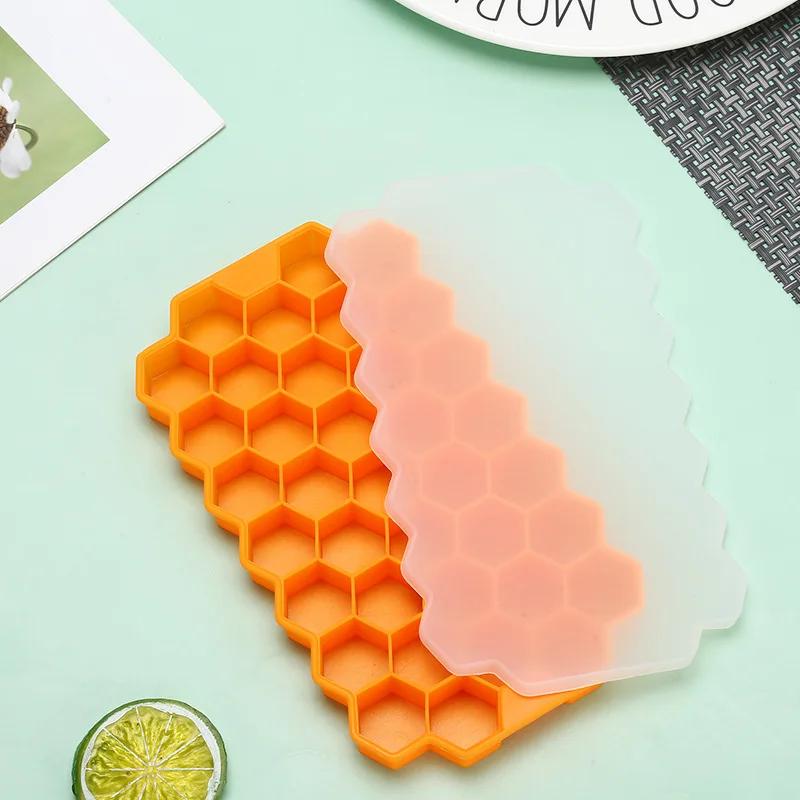 1PCS Silicone Ice Cube Mold 148 Cube Large-capacity Ice Trays Food Grade Maker BPA Free Reusable Ice Maker with Lids