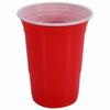 50-Piece Set of 450ml Red Disposable Plastic Cups for Party, Bar, Restaurant, and Home Use