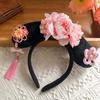 Sweet Chinese Style Hair Hoop Long Tassel Children Hair Bands Retro Hanfu Flower Headband  Festival