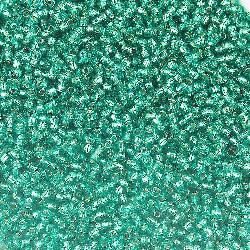 2mm Colored Transparent Silver Core Glass Seed Beads for DIY Jewelry Accessories