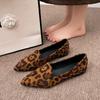 New Style Fashionable Women's Loafers Flats Leopard Pointed Toe Casual Popular Women Shoes New Comfortable Walking Zapatos Mujer