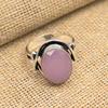Faceted Pink Chalcedony Gemstone 925 Sterling Silver Handmade Jewelry Ring Gift