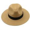 Beach Sun Straw Hat for Women Wide Brim Sun Protection Woven Hat Summer Foldable Packable Roll Up Cap for Travel