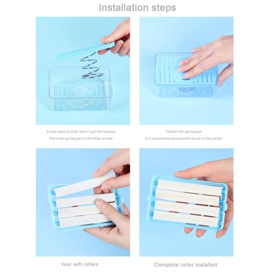 Laundry Scrubbing Soap Box High Durability Reusable Multifunctional Bathroom Hands-free Roller Soap Drain Storage Box