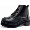 Swallow Black Genuine Leather Motorcycle Boots Stylish and Perfect for Walking Around Town Recommended for Beginners [Wild Wing] Thick-soled 23.5cm