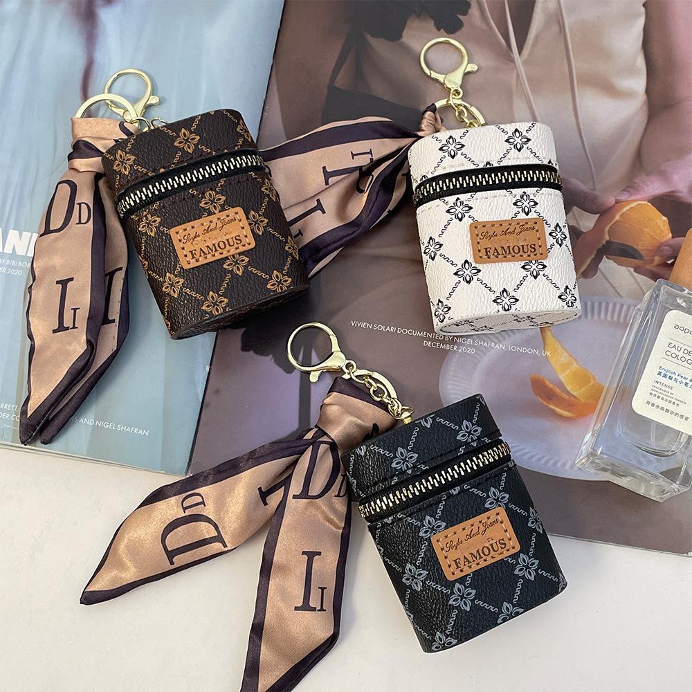 Fashionable Personality Creative Oval Rhombic Bucket Lipstick Envelope Keychain Ribbon Bag Change Pendant Small Accessories Gift