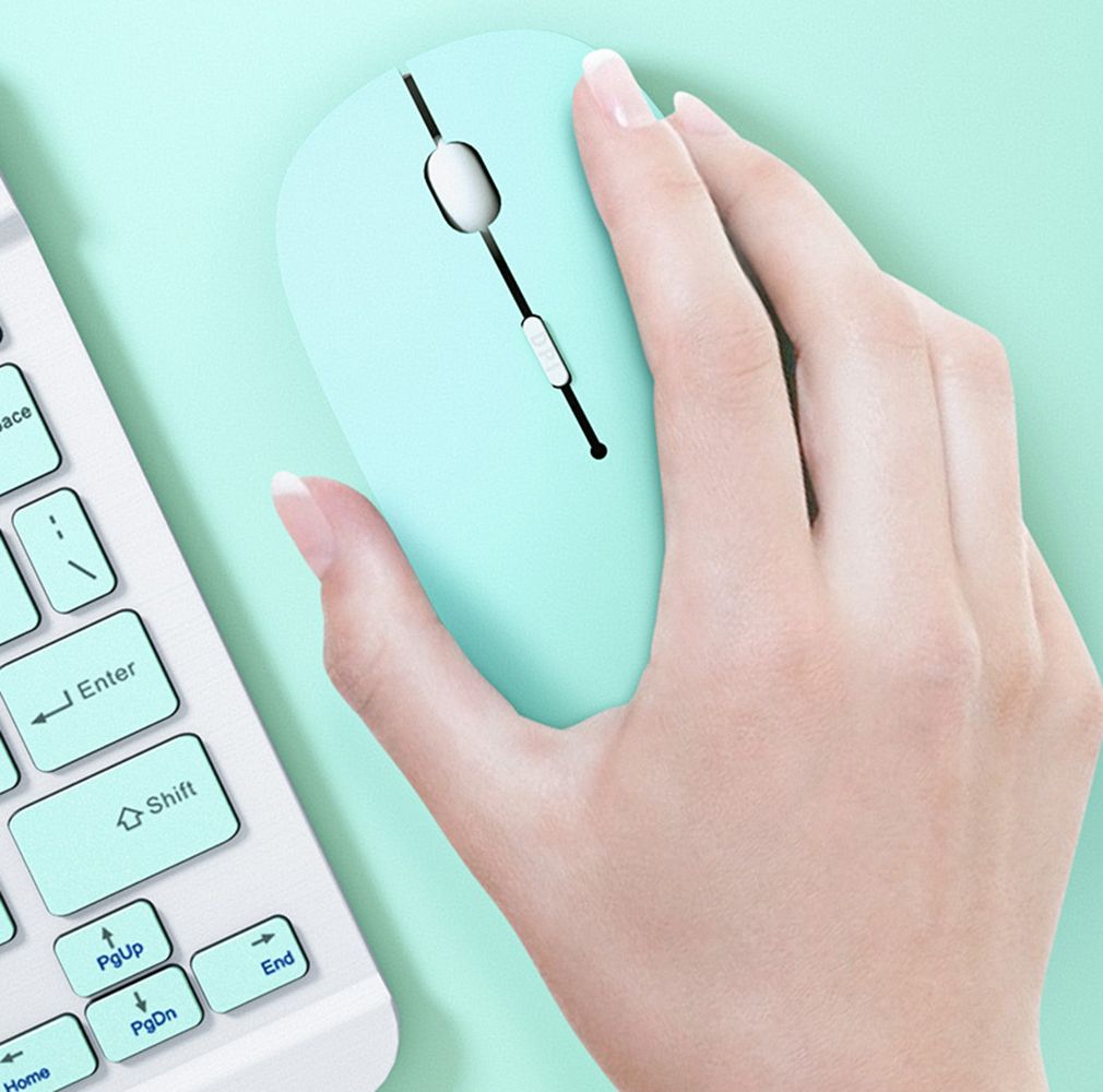 Ergonomic Dual Mode Mute 2.4G Mice Bluetooth Wireless Mouse