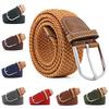 Unisex Elastic Solid Knitted Canvas Belt Decoration Women Men Pin Buckle Strap Clothing Accessories