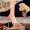 8777-3 Rhinestone Stilettos: French Style Evening & Wedding High Heels for Women