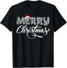 Merry Christmas Buffalo Black and White Plaid for Men Women T-Shirt