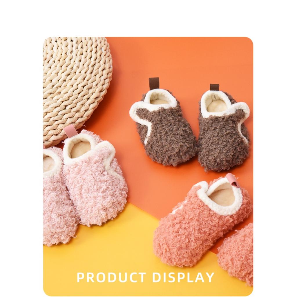 Children's Floor Socks and Shoes for Indoor Walking, Autumn and Winter Styles, Anti Slip Soles, Cooling Insulation,Warmth, with Soles, Socks and Shoes