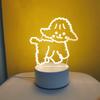 Creative Led Night Light Usb Plug Night Light Monochrome Bedside 3d Night Light