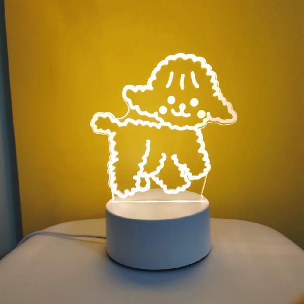 Creative Led Night Light Usb Plug Night Light Monochrome Bedside 3d Night Light