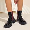 Women's Shoes 2024 Brand Cross Lacing Women's Boots Fashion Leopard Print Modern Boots Women Hot Sale Plus Size Mid-Calf Boots