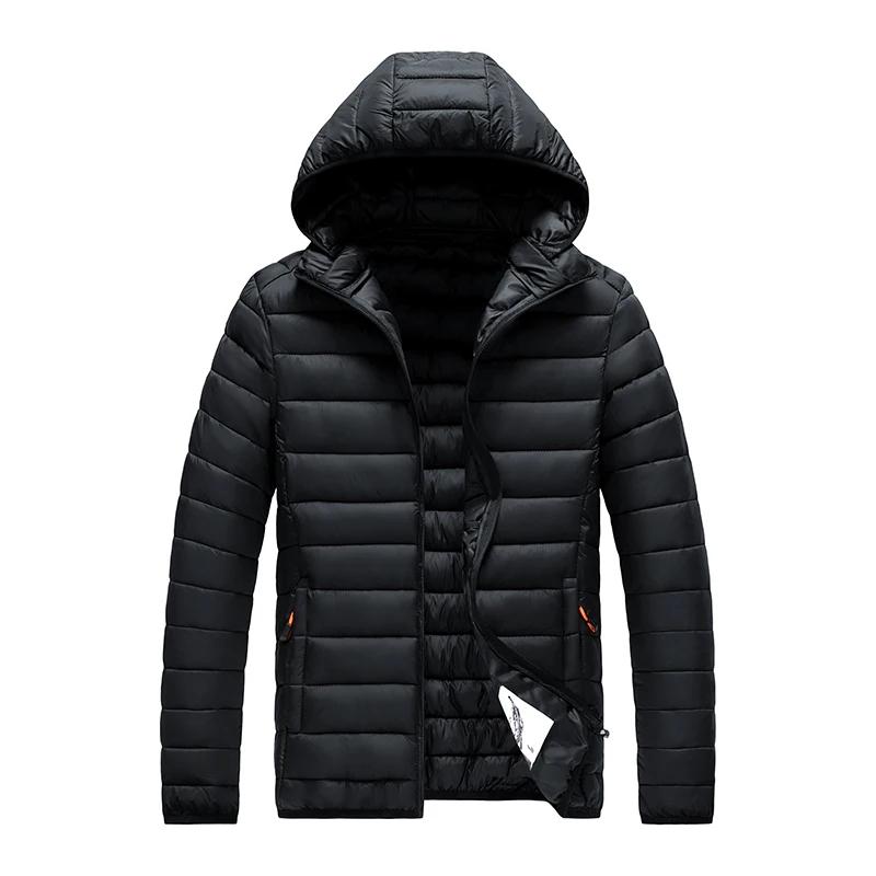 Autumn Winter Men's Light Down Jacket Fashion Hooded Short Large Ultra-thin Lightweight Youth Slim Coat Down Jackets