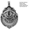Tarot Vision Necklace All-Seeing Eye Pendant Necklace Tarot Card Symbol Pendant with Smooth Rotation Mystic Divination for Spiritual Guidance Fate