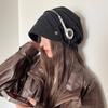 Autumn and Winter Fashion Letters Big Head Circumference Piles of Hats Versatile Korean Version Early Autumn Thin Drawer Cold Hat Bag Head Hat