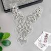 White Heavy Industry Mesh Embroidery Beaded Collar Flower Accessories Diy Wedding Dress Clothing Lace Front Collar Cloth Sticker Decoration