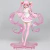 High Quality Anime Hatsune Miku Pink Sakura Miku VerPVC Statue Figure Model Toys