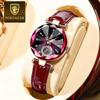 Luxury Women Watch Top Brand Fashion Waterproof Leather Diamond Ladies Quartz Wristwatch Montre Femme Beautiful