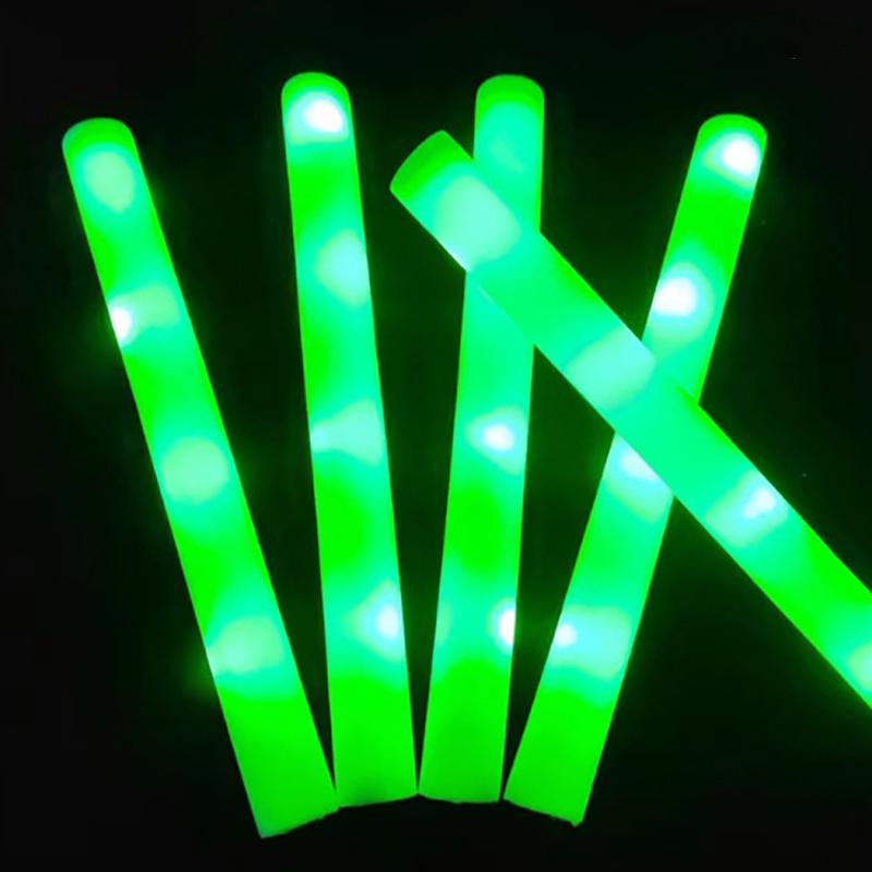 6Pcs Colorful Led Glow Sticks Rgb Led Glow Foam Stick Cheer Tube Dark Light Birthday Wedding Party Supplies