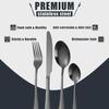 24-Piece Titanium-Plated Stainless Steel Cutlery Set: Knife, Fork, Spoon In Flip-Top Box