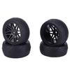 4Pcs 1 10 Universal RC Car Wheels Crawler Vehicle Tyres Tires Remote Control Car Accessories 85mm Black